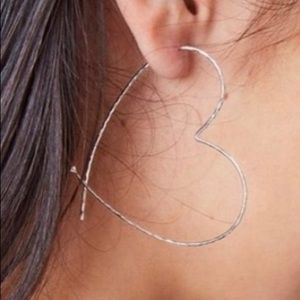 Stella & Dot Hoop Heart Earrings